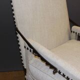 Fauteuil à crémaillère d'époque Louis XIV en noyer