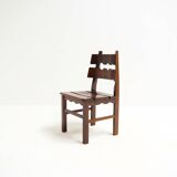 Ensemble de chaises de salle à manger Razorblade en chêne massif, années 1970