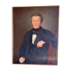Ancient painting , portrait of a man signed A Delmére and dated 1845