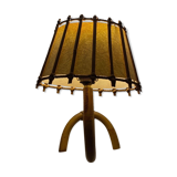 Wall lamp 50's rattan and bamboo