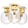 Glashütte Limburg ceiling lights brass and glass Germany 1970 labelled