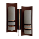 Simple mid-century wall light in metal, wooden and copper base, 1960s, Germany.