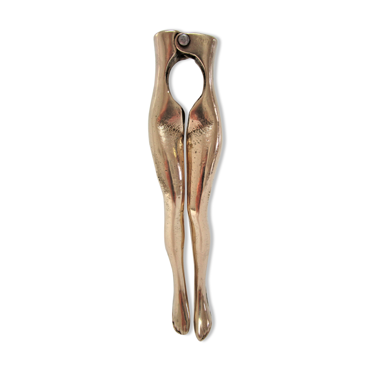 Massive brass anthropomorphic nutcracker vintage woman legs