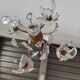 Small chandelier cage with pendants and brass frame louis XV style