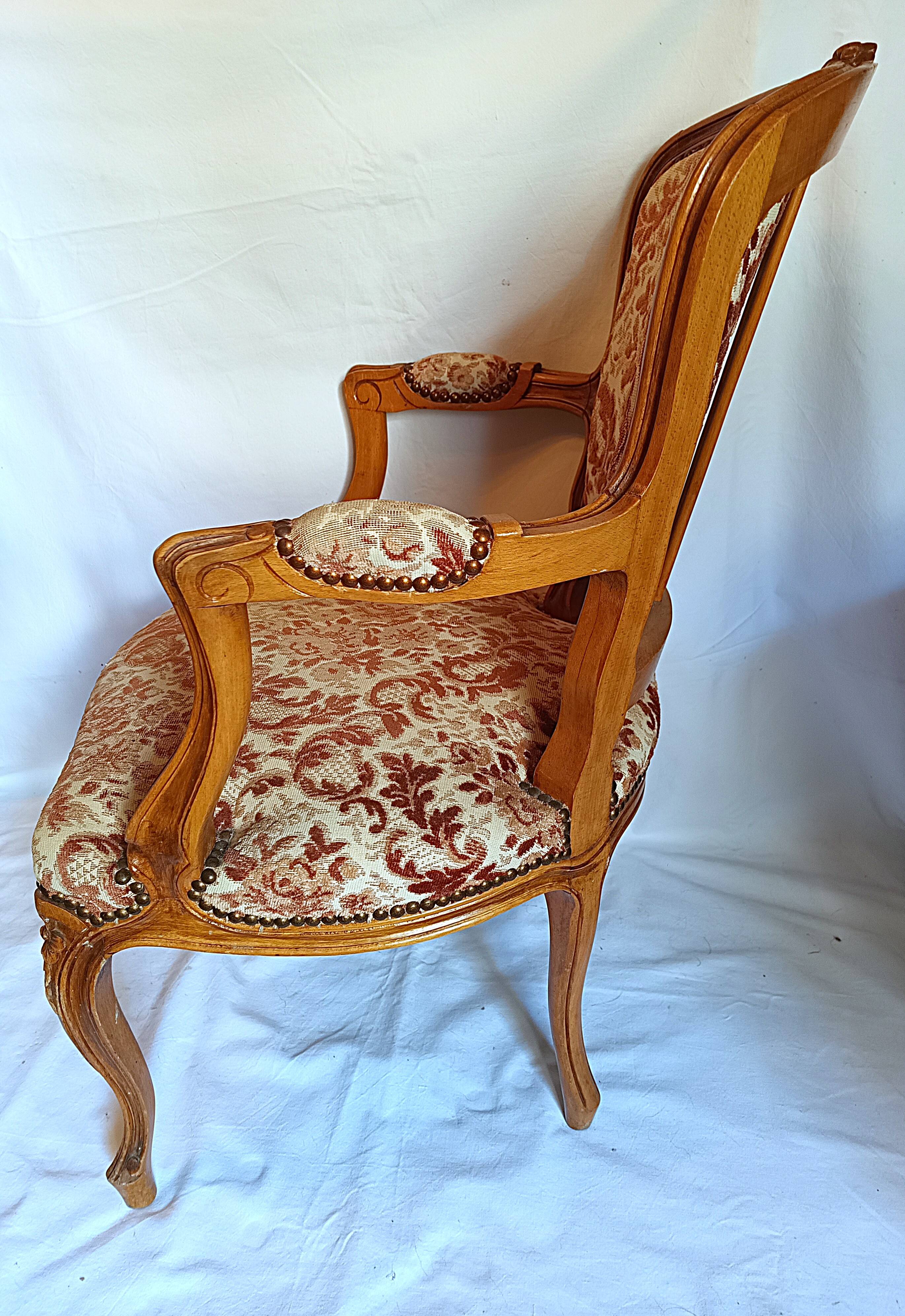 Fauteuil cabriolet ancien bergère chaise