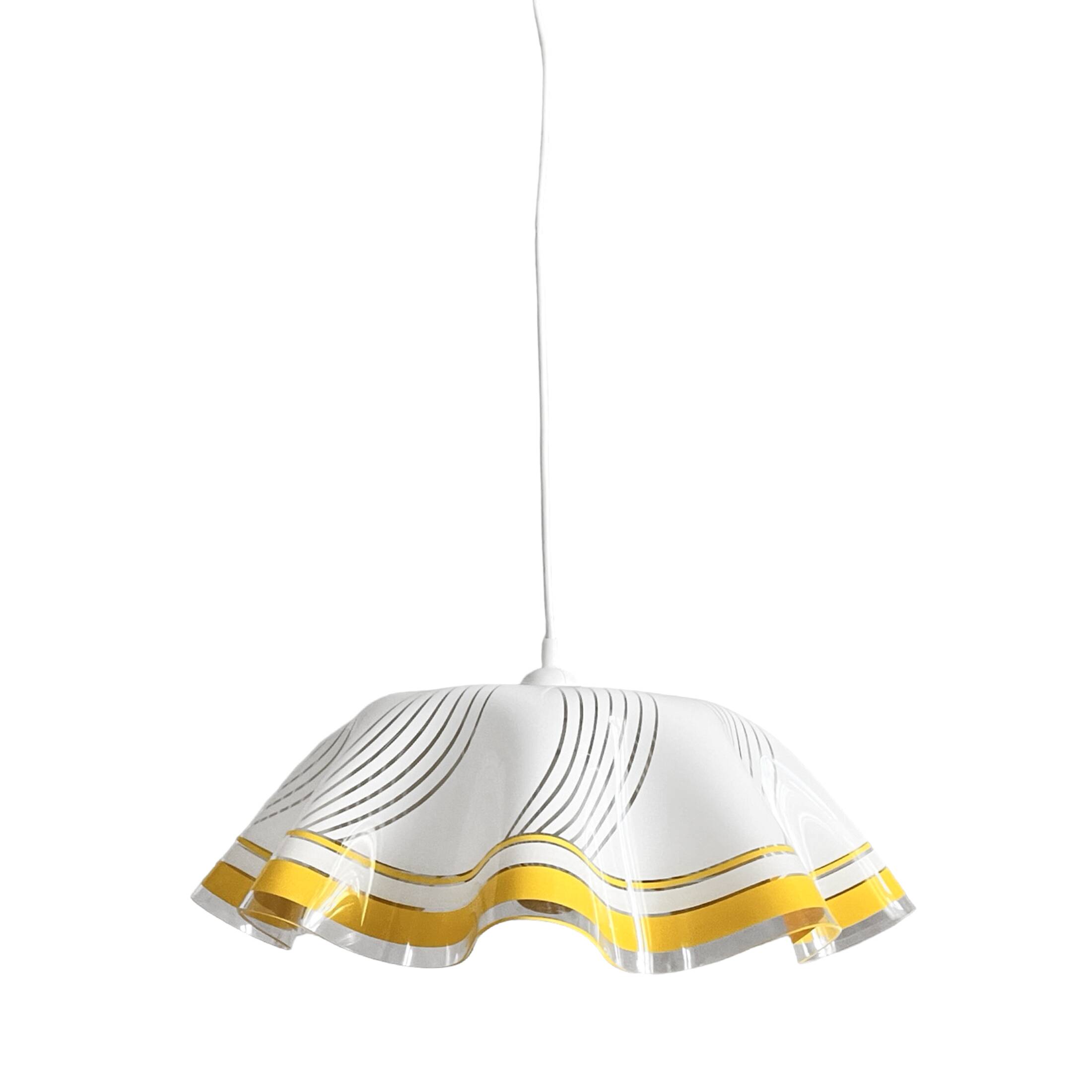 Plexiglass kitchen ceiling lamp, Poland 1990s