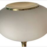Art Deco floor lamp in brass and opaline glass - 1.30 m