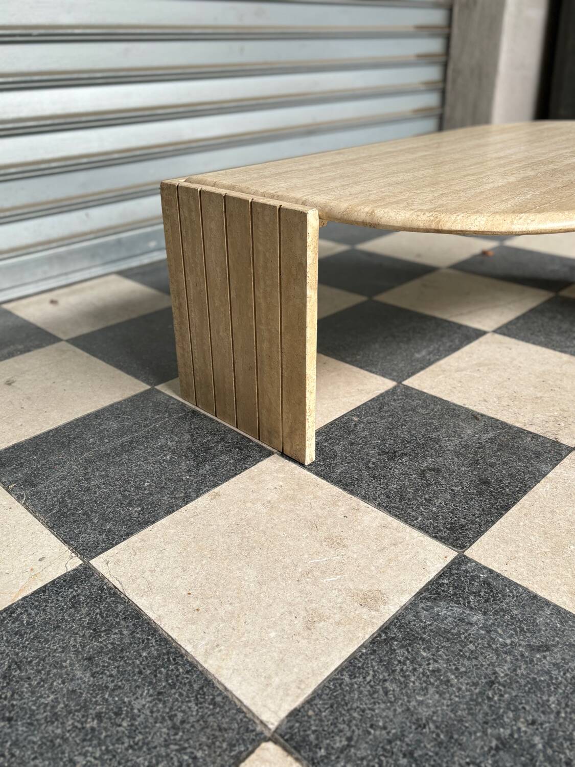 Vintage travertine coffee table