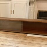 Vintage Scandinavian solid wood display shelf