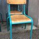 4 chaises industrielle école vintage