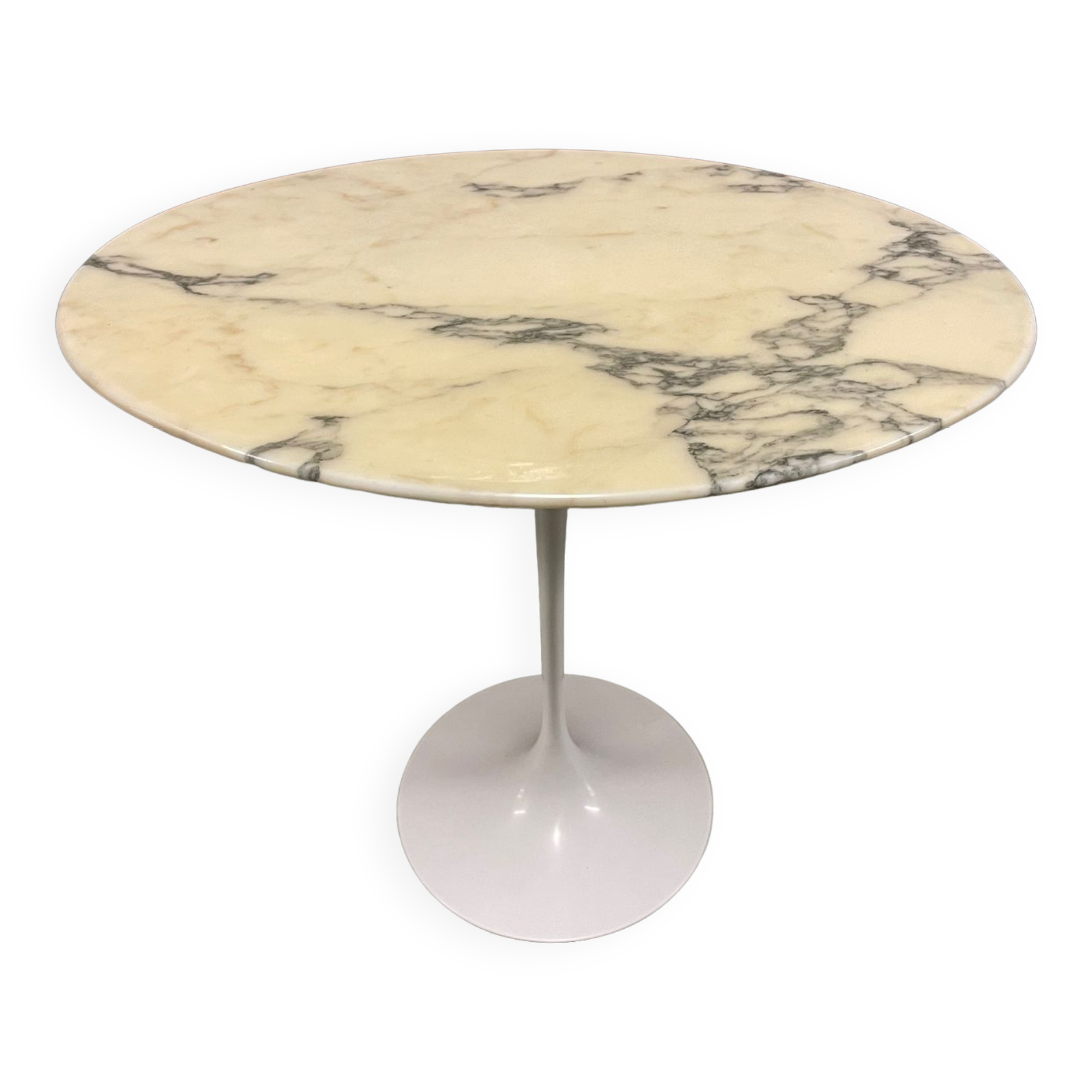 Saarinen Tulip Oval Marble Side Table for Knoll
