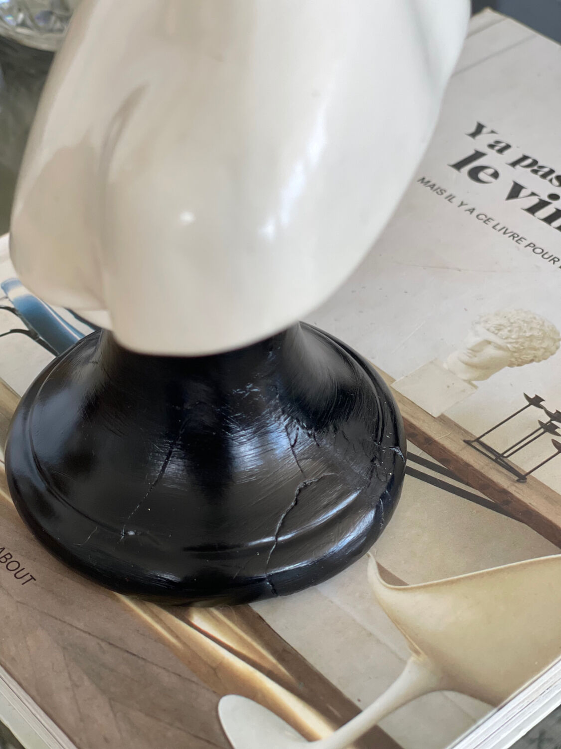 Glazed terracotta bust