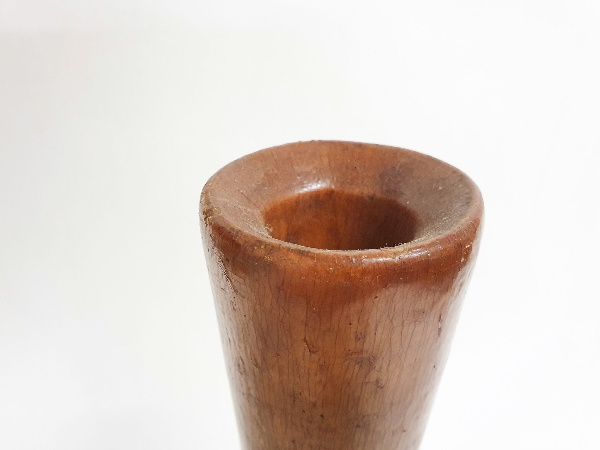 Solid wooden vase, 1970's