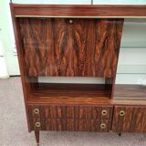 Danish rosewood buffet showcase bar - 1970
