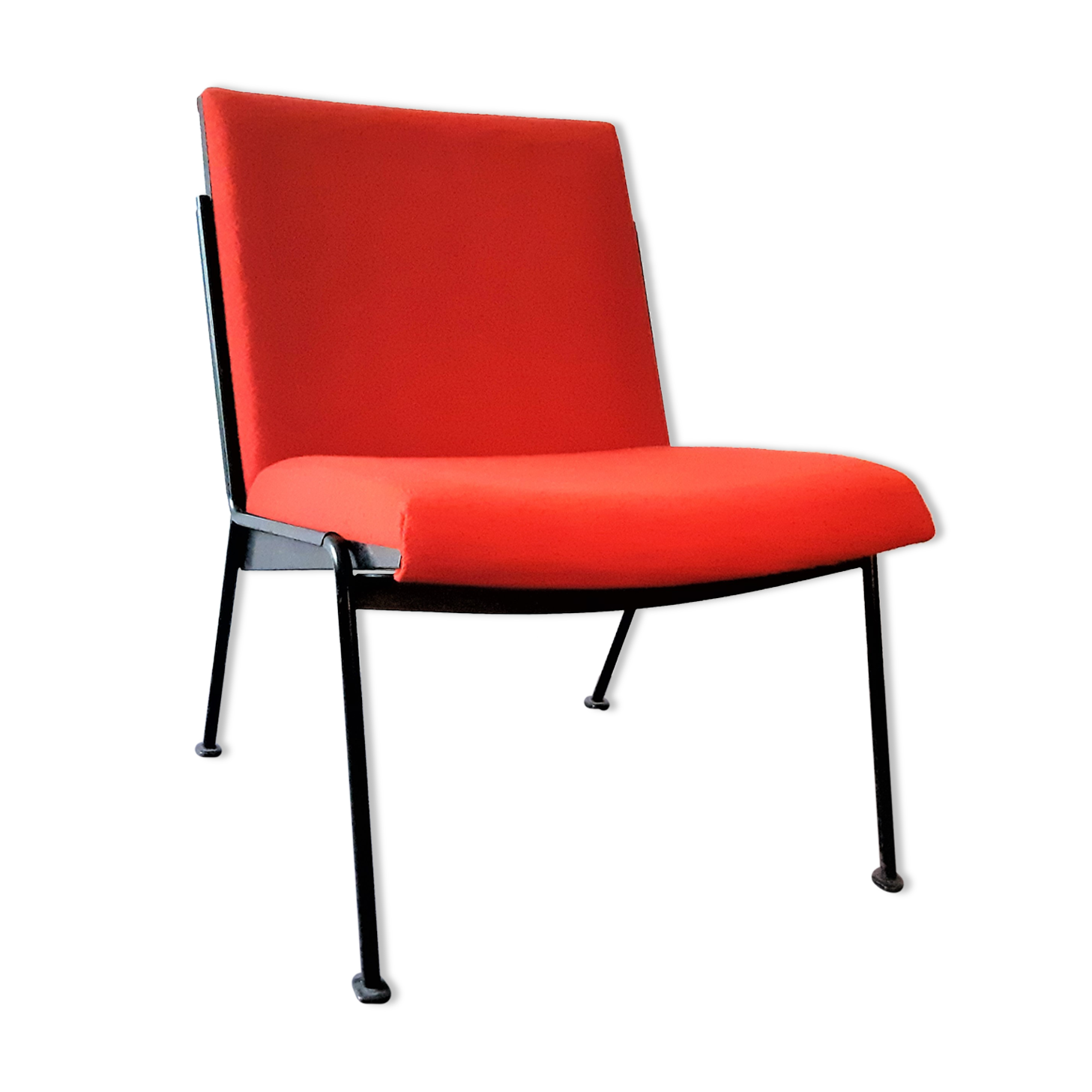 Red 'Oase' lounge chair by Wim Rietveld for Ahrend de Cirkel, 1950's
