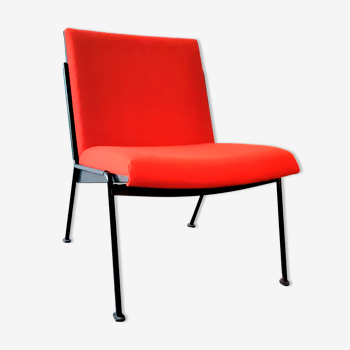 Red 'Oase' lounge chair by Wim Rietveld for Ahrend de Cirkel, 1950's