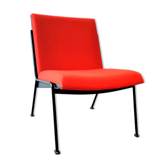 Red 'Oase' lounge chair by Wim Rietveld for Ahrend de Cirkel, 1950's
