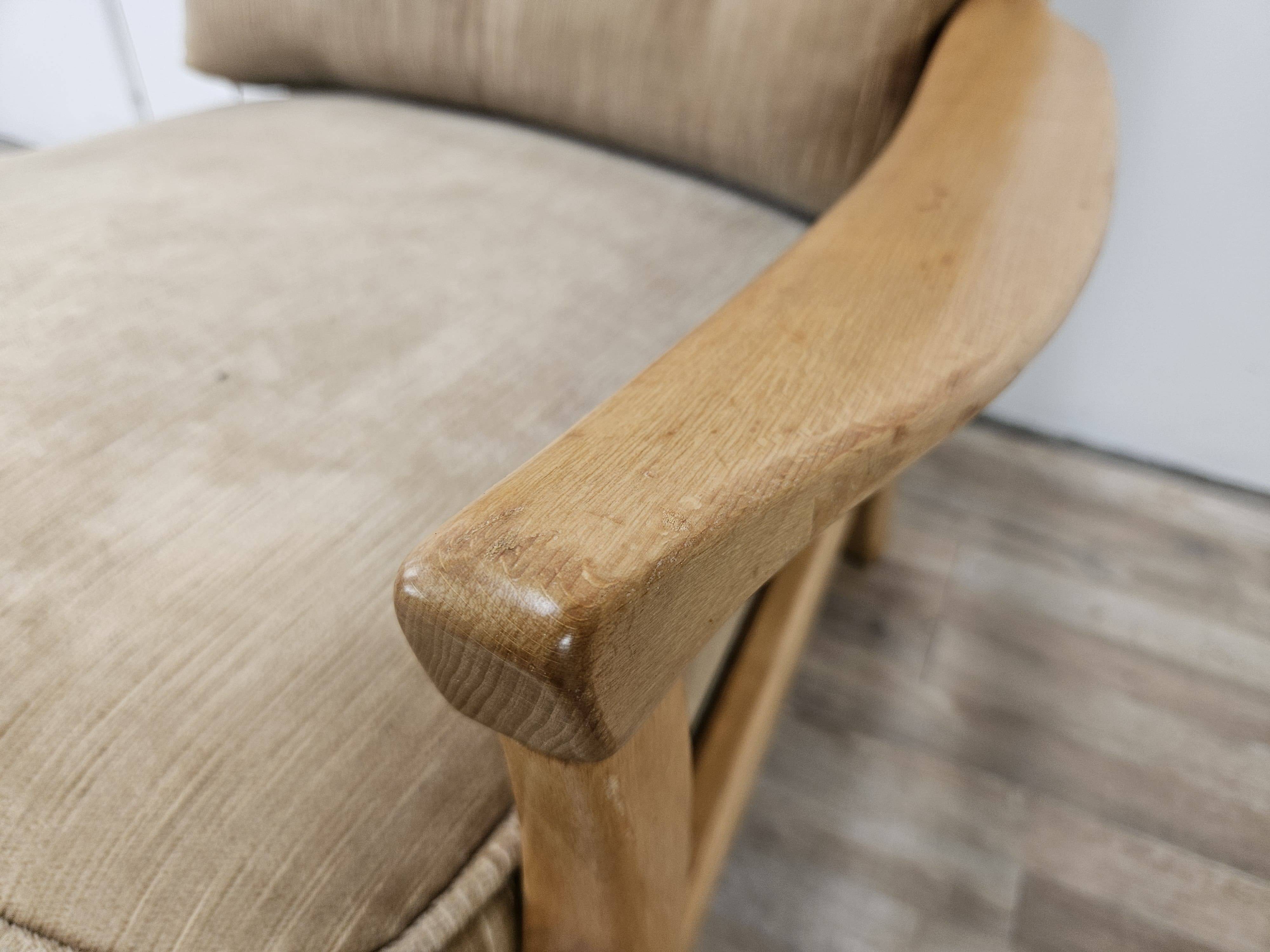 70s beech living room armchair
