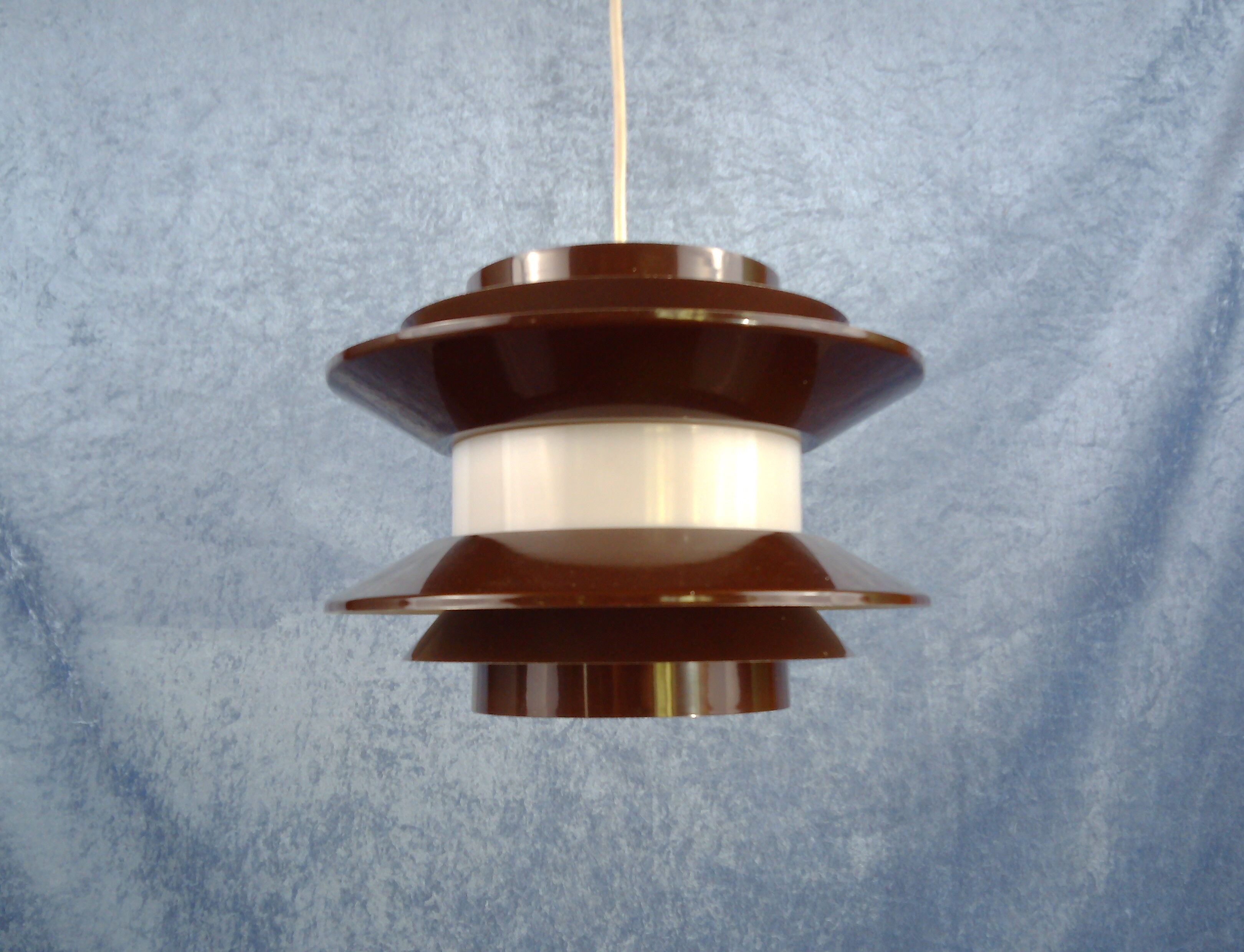 Chocolate coloured pendant by Carl Thore for Granhaga Metallindustri. 1970's