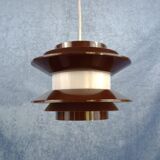 Chocolate coloured pendant by Carl Thore for Granhaga Metallindustri. 1970's
