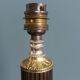 Antique column lamp in marble and gilded metal