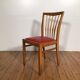 Ensemble de 6 chaises de salle à manger en bois sixties