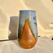 Vintage 60s stoneware vase signed