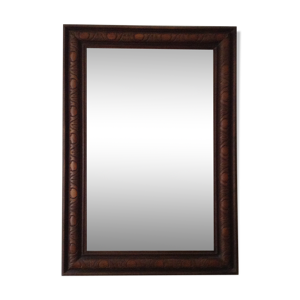 Miroir ancien en chêne massif,