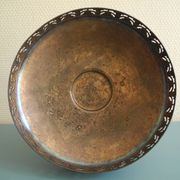 old silver-plated metal bowl cup shabby chic
