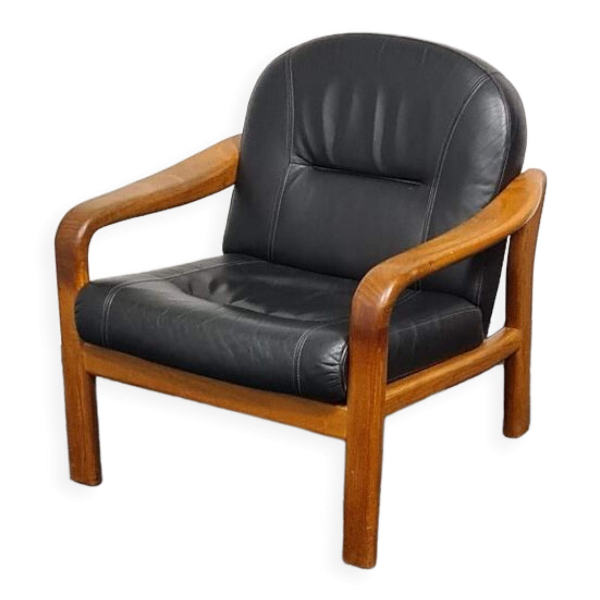 Fauteuil design danois en teck vintage par Komfort