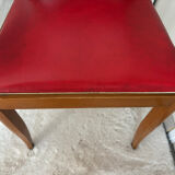 Bridge Vintage Armchair – Curved Design & Red Vinyl – 1950