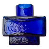 Scandinavian mid-century block glass vase, 1960s