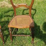 Pair of Louis Philippe cane chairs late 19th century