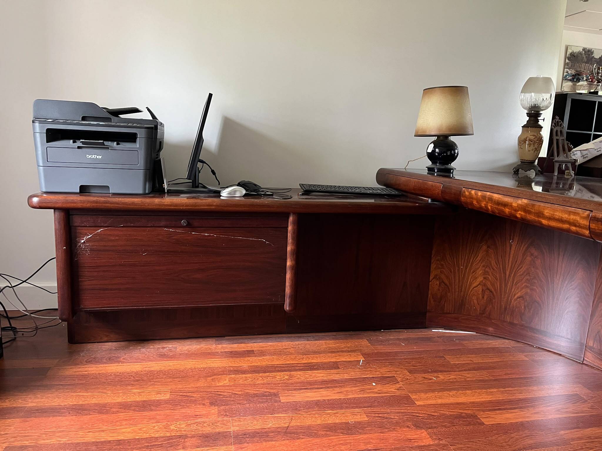 Bureau de direction danois Dyrlund Super Skyline en bois et placage de palissandre, 1970