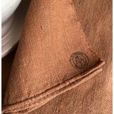 Antique Harvest Tablecloth in Pure Hemp, Tinted in Terracotta