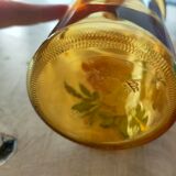 Carafe en verre jaune 60's