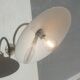 Wall lamp in opaline chrome scrolls Art Deco
