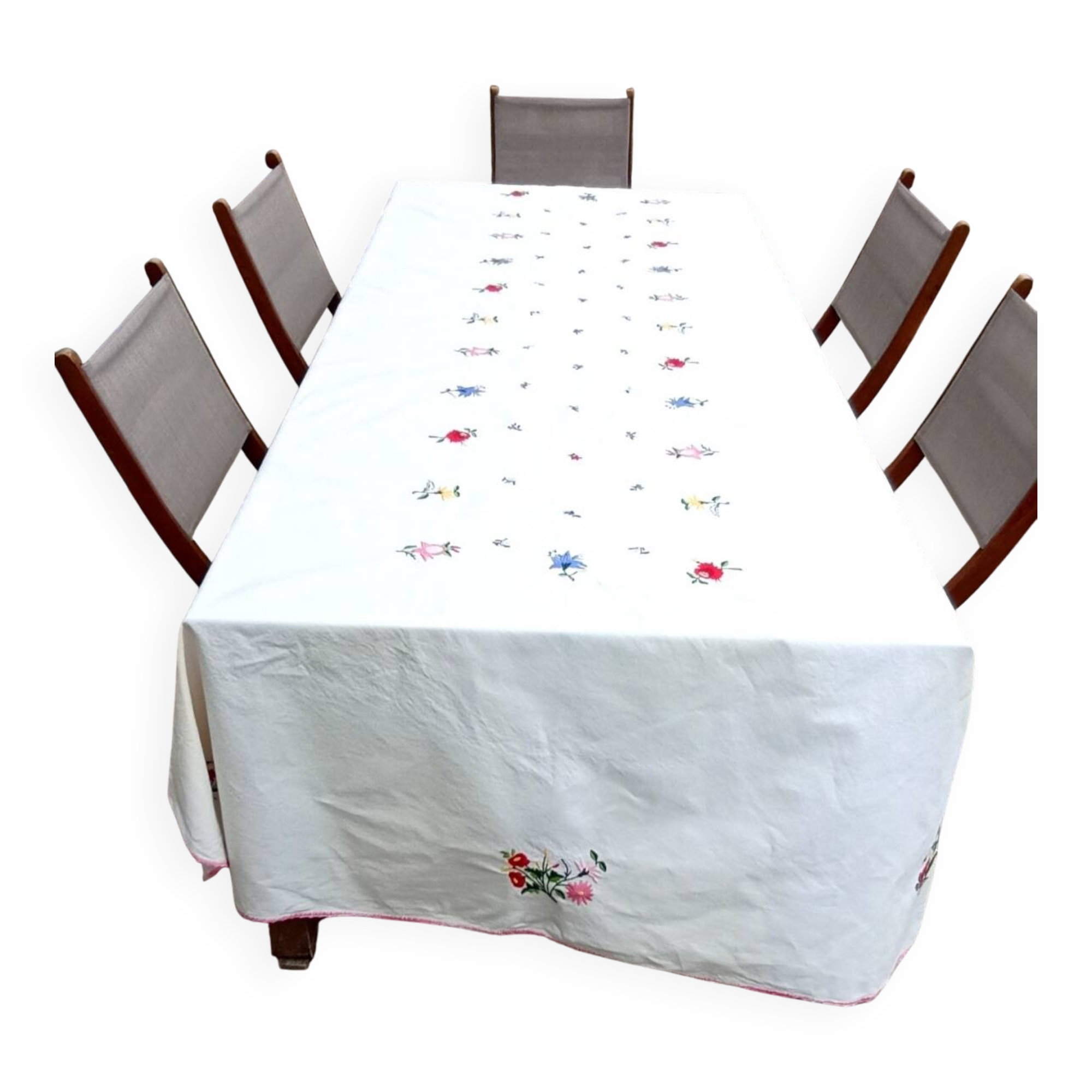 Nappe brodée Vintage