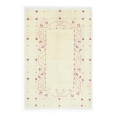 Tapis turc Oushak fait à la main en laine et coton beige des années 1970, 176x267.