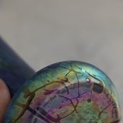 Vase in iridescent Glass Art new of PEACKOCK