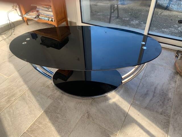 vintage smoked glass coffee table