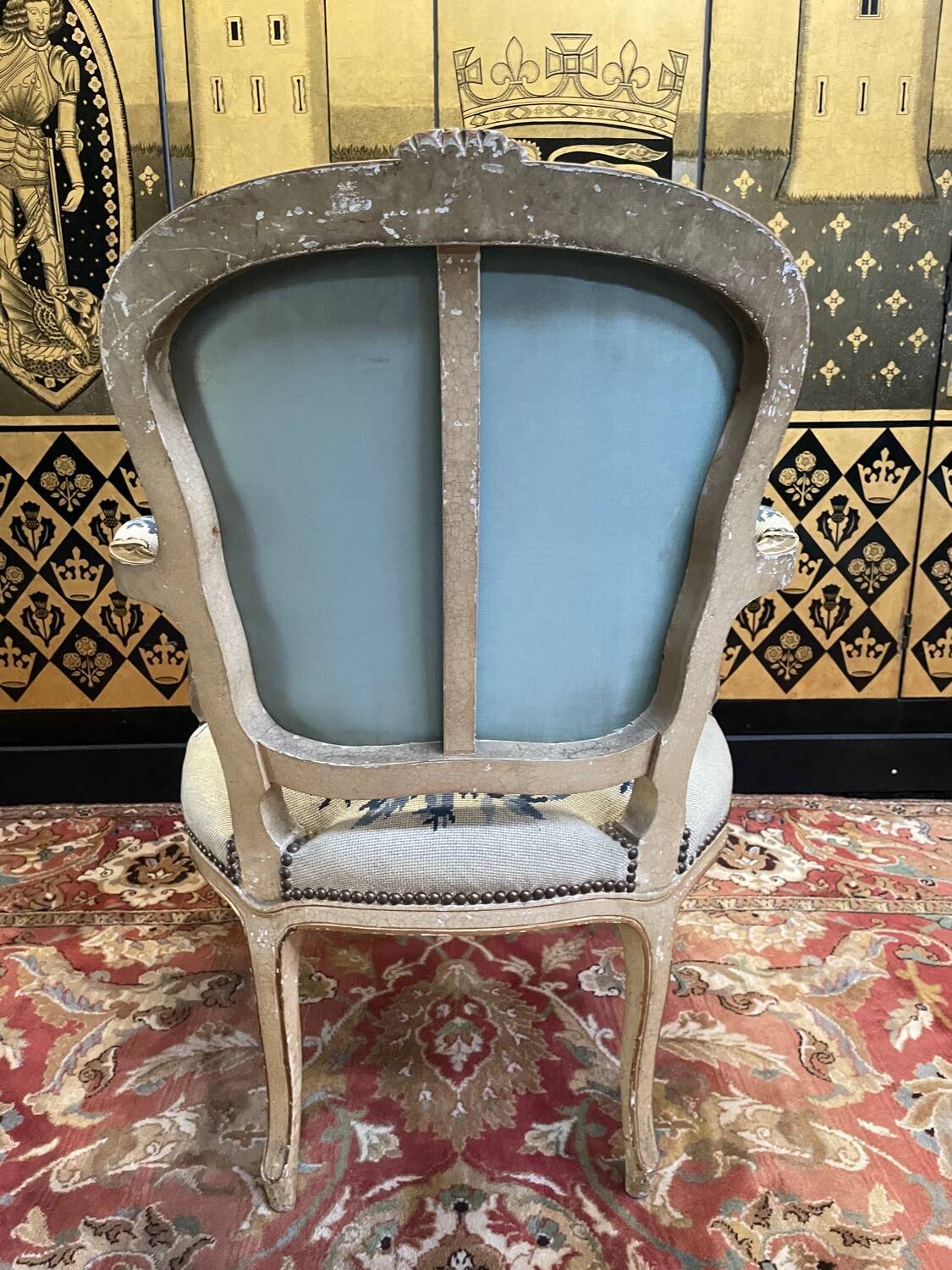 Suite of 4 Louis XV style convertible armchairs