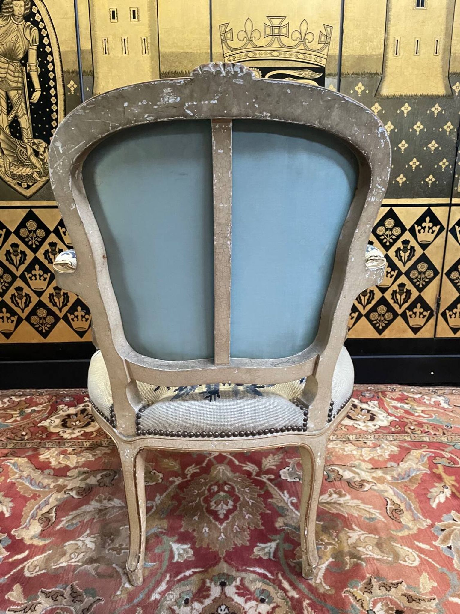 Suite of 4 Louis XV style convertible armchairs