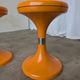 Set of 2 Orange Vintage Mushroom Stool “Jurček” by Meblo, 1960s – Space Age