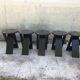Set of 5 folding Suzy stools by Adrian Reed, black