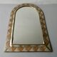 Moroccan mirror in chiseled brass, copper and silver, 70s-80s