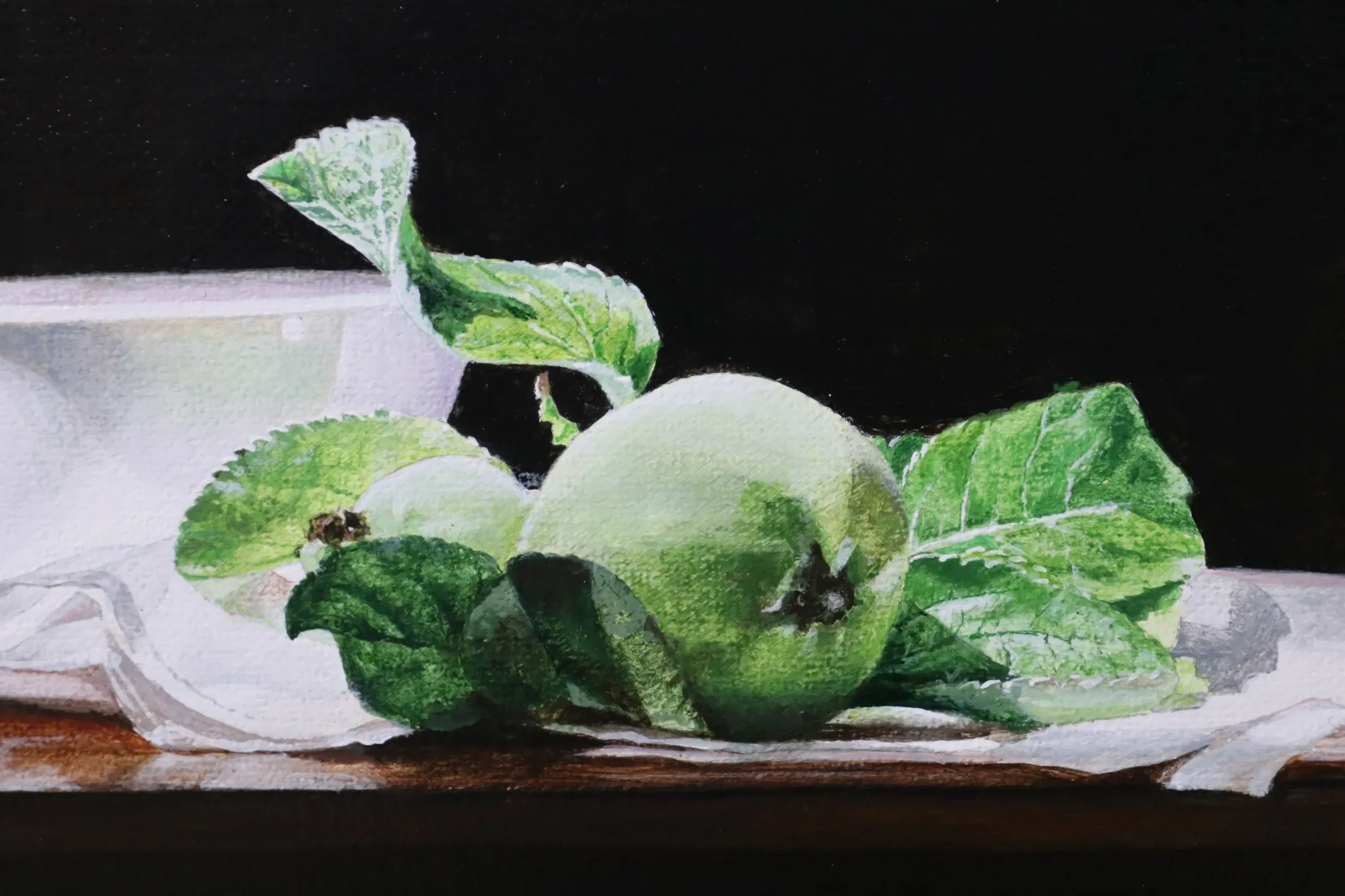 Still life with apples and white bowl – Marjolein van den Berg, c. 2011