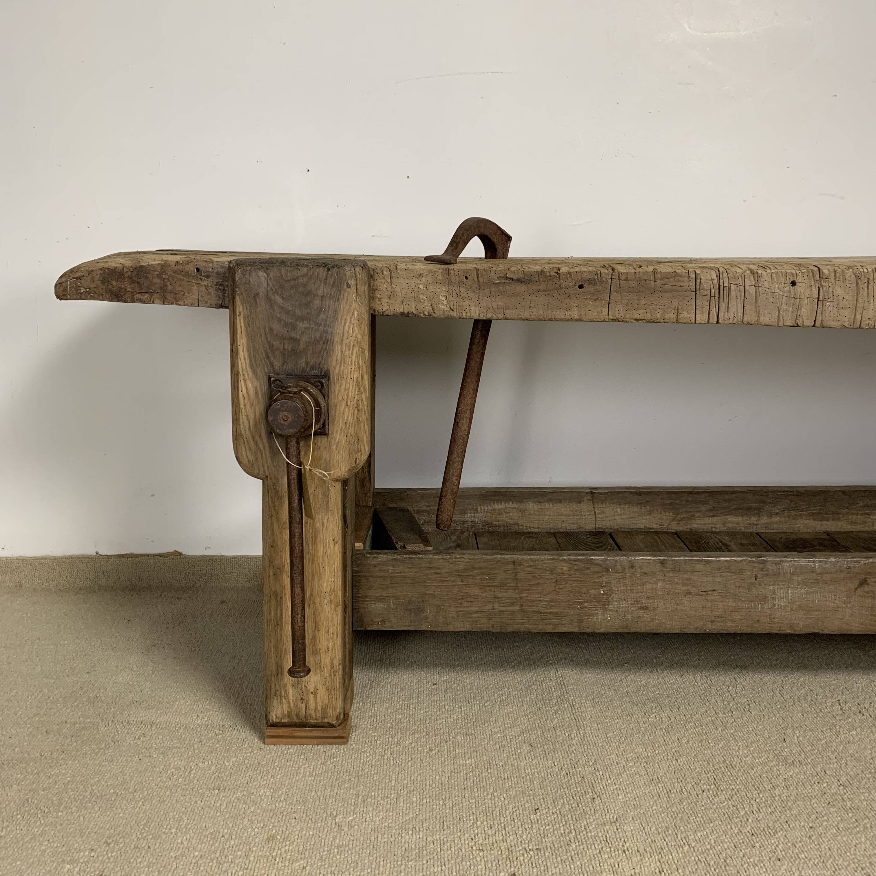 Old wooden workbench