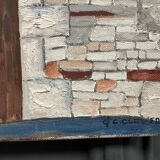 Oil on canvas by Claude Claveau The Old Wall Meadow Enpail 1992