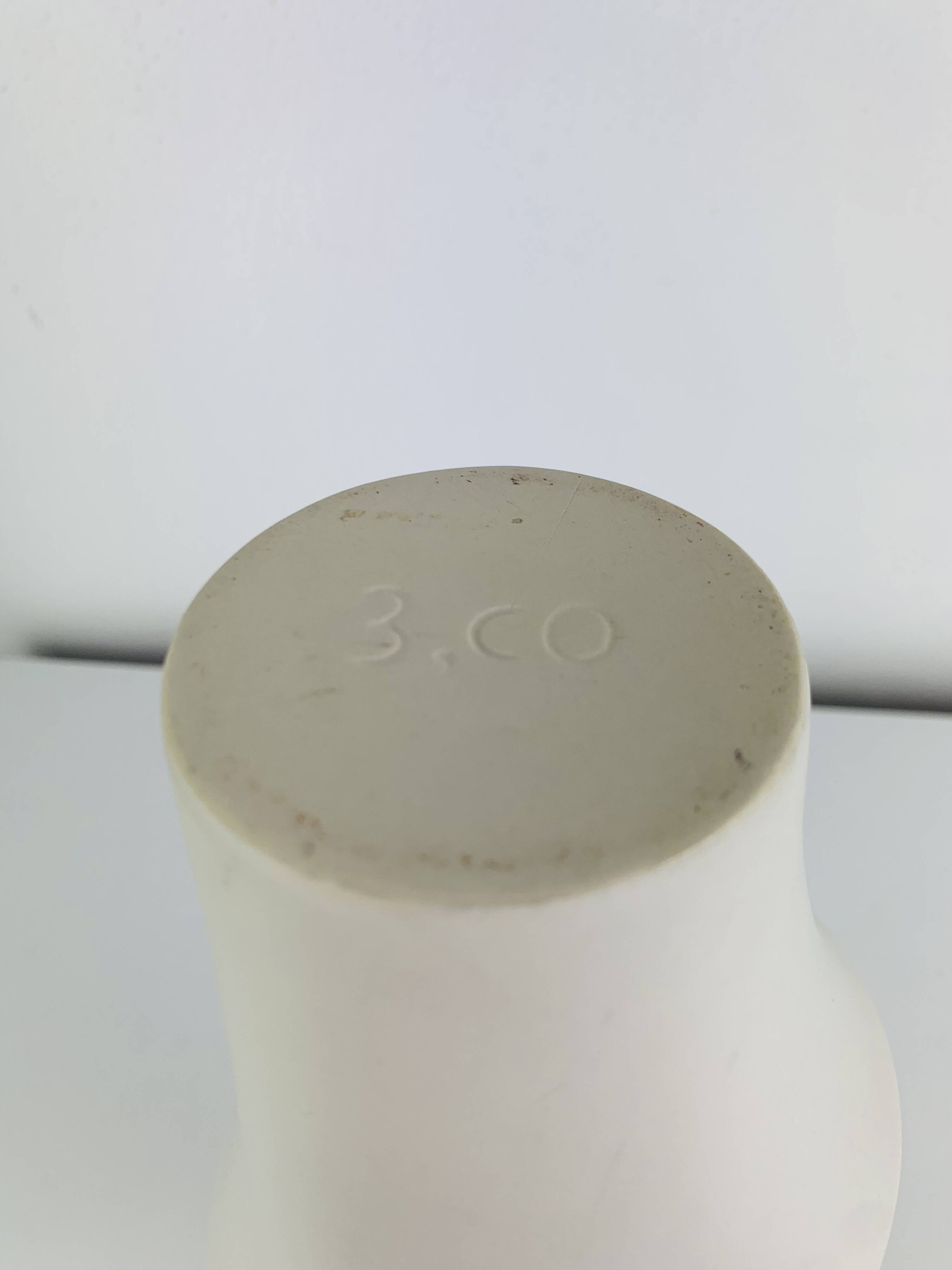 White ceramic vase, organic shape